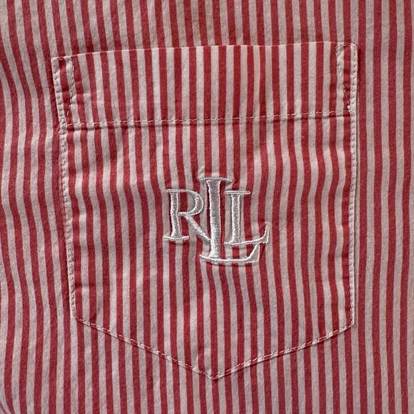 Lauren Ralph Lauren Women’s Pink Striped 3/4 Sleeve Sleep Shirt Nightgown Sz 3X - Picture 8 of 16